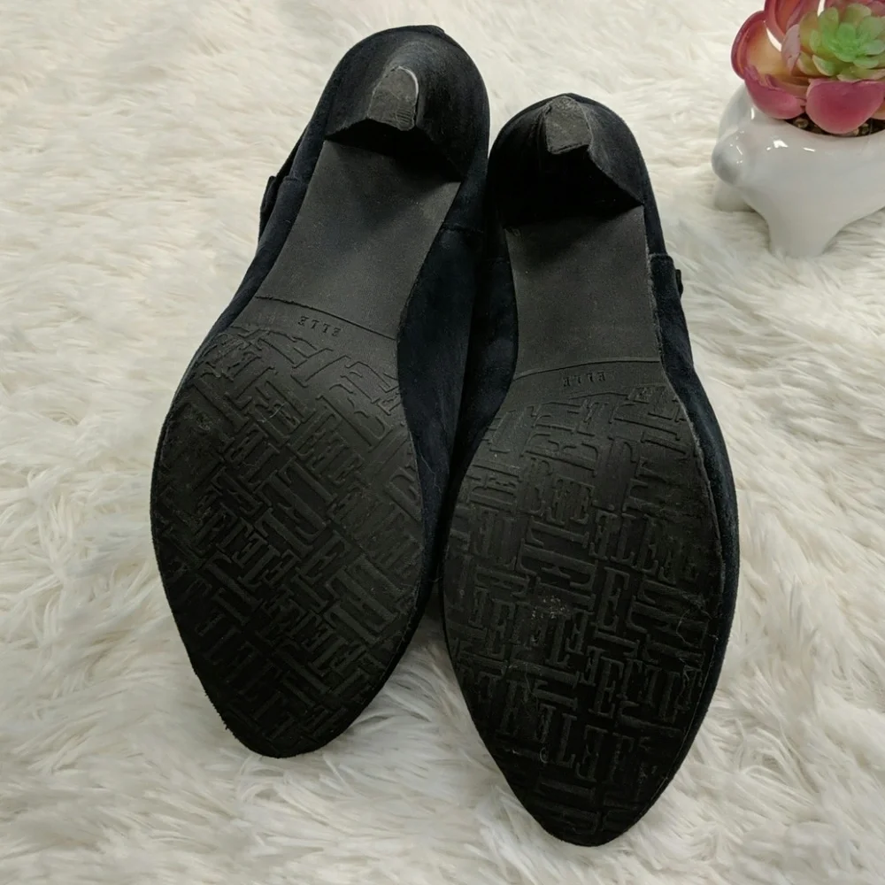 Elle Ruffled Suede-like Booties - Picture 3 of 4